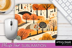 Fall Mouse Pad Designs - Autumn Forest Mousepad Sublimation Product Image 1
