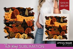 Autumn Forest Tote Bag - Fall Tote Bag PNG Sublimation Product Image 1