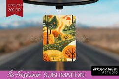 Autumn Forest Air Freshener PNG - Fall PNG Sublimation Product Image 1