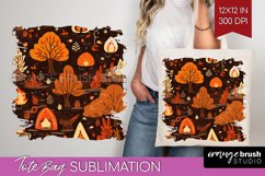 Autumn Forest Tote Bag - Fall Tote Bag PNG Sublimation Product Image 1