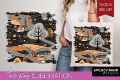 Autumn Forest Tote Bag - Fall Tote Bag PNG Sublimation Product Image 1