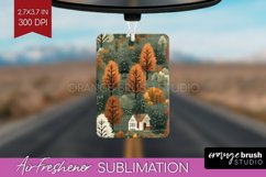 Autumn Forest Air Freshener PNG - Fall PNG Sublimation Product Image 1