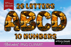 Autumn Doodle Aphabet Clipart - Cozy Fall Letters PNG Product Image 1