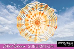 Autumn Tie Dye Wind Spinner Sublimation - Fall Wind Spinner Product Image 1