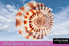 Autumn Tie Dye Wind Spinner Sublimation - Fall Wind Spinner Product Image 1