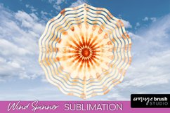 Autumn Tie Dye Wind Spinner Sublimation - Fall Wind Spinner Product Image 1