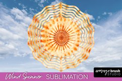 Autumn Tie Dye Wind Spinner Sublimation - Fall Wind Spinner Product Image 1