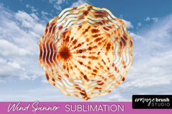 Autumn Tie Dye Wind Spinner Sublimation - Fall Wind Spinner Product Image 1
