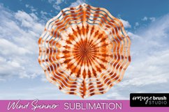 Autumn Tie Dye Wind Spinner Sublimation - Fall Wind Spinner Product Image 1