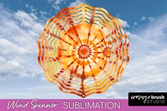 Autumn Tie Dye Wind Spinner Sublimation - Fall Wind Spinner Product Image 1
