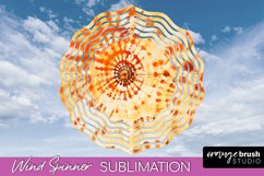 Autumn Tie Dye Wind Spinner Sublimation - Fall Wind Spinner Product Image 1