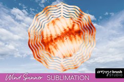 Autumn Tie Dye Wind Spinner Sublimation - Fall Wind Spinner Product Image 1