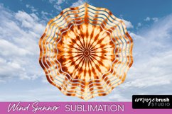 Autumn Tie Dye Wind Spinner Sublimation - Fall Wind Spinner Product Image 1
