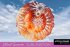 Autumn Tie Dye Wind Spinner Sublimation - Fall Wind Spinner Product Image 1