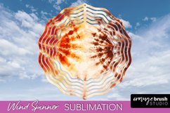 Autumn Tie Dye Wind Spinner Sublimation - Fall Wind Spinner Product Image 1