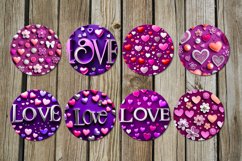 Valentine inscription | 8 Sublimation round earring designs Product Image 2