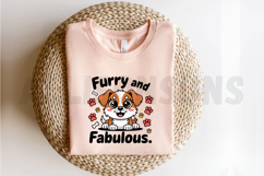 Furry And Fabulous Cute Puppy Illustration For Sublimation Product Image 2