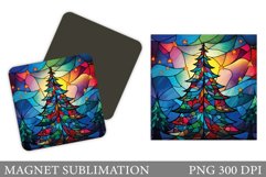 Christmas Tree Magnet Design. Christmas Square Magnet Product Image 1