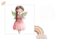 Watercolor Fairy Pillow Design, Fantasy Pillow Case Product Image 2