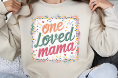 One loved mama PNG, Mothers Day Sublimation PNG Product Image 1