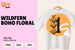 Wildfern Boho Floral Monogram Product Image 1