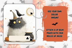 Cartoon Halloween Cat Gift Card, Printable Halloween Design Product Image 2