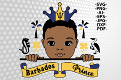 Barbados Prince SVG PNG African Caribbean Baby Boy Crown Product Image 2