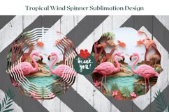 3D Flamingo Sublimation Design, Tropical Wind Spinner Design Product Image 2