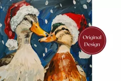 Christmas Ducks Tumbler Wrap, Christmas Tumbler Design Product Image 2