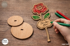 Mother's Day Flowers SVG Bundle | Glowforge | Laser Cut Product Image 2
