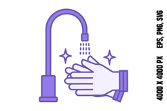 Colored Sanitation Icon Product Image 1