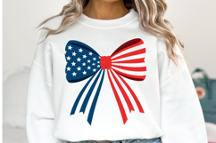 Bow American flag svg | 4th of july Svg | Shirt Svg Product Image 1