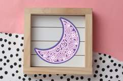 3D Zentangle Moons - 6 SVG items / 3 layers each Product Image 2