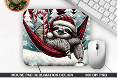 Panda Mouse Pad Sublimation, Christmas Mouse Pad PNG Product Image 1