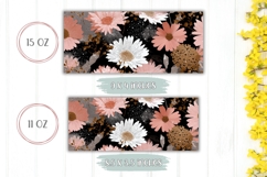 Boho Flowers Mug Wrap Design, Floral Mug Sublimation PNG Product Image 2