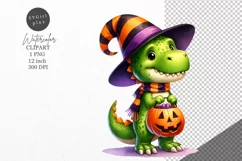 Halloween clipart, Dinosaur clipart, Kids Halloween Product Image 1