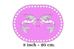 Basket base with mermaid women engraving digital file 8 inch Product Image 2