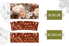 Boho Flowers Tumbler Template, Wedding 40 Oz Tumbler Wrap Product Image 2