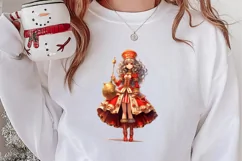 Christmas Blonde Girl Clipart Sublimation, Christmas Clipart Product Image 2