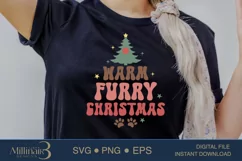 Warm Furry Christmas Dog Saying SVG PNG Sublimation |Dog X'm Product Image 2