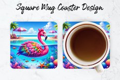 Flamingo Mug coaster | Coaster | Sublimation Design Product Image 1