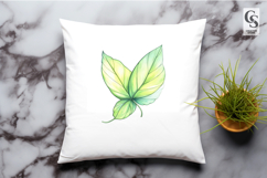 Watercolor Green Fairy Wings Clipart PNG Product Image 2