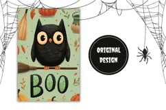 Boo Halloween Garden Flag, Happy Halloween Owl Garden Flag Product Image 2