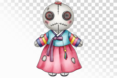 Korean Hanbok Girl Voodoo Doll Stitched PNGHa lloween Product Image 1