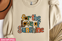 For the Love of Sunshine PNG, Sunflower Sublimation PNG Product Image 1