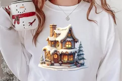 Fairy Christmas House Sublimation Clipart, Fairy Christmas Product Image 2