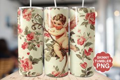 Cupid Vintage Valentine Tumbler | Valentine Tumbler Wrap Product Image 1