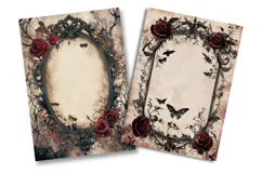 Gothic Rose Junk Journal Pages Product Image 2