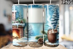 Christmas Watercolor Tumbler Wrap - Christmas PNG Design Product Image 1