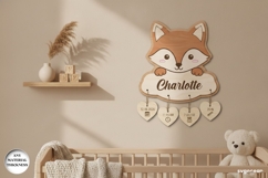 Fox Birth Stats Sign Laser Cut | New Baby Gift | SVG Product Image 1